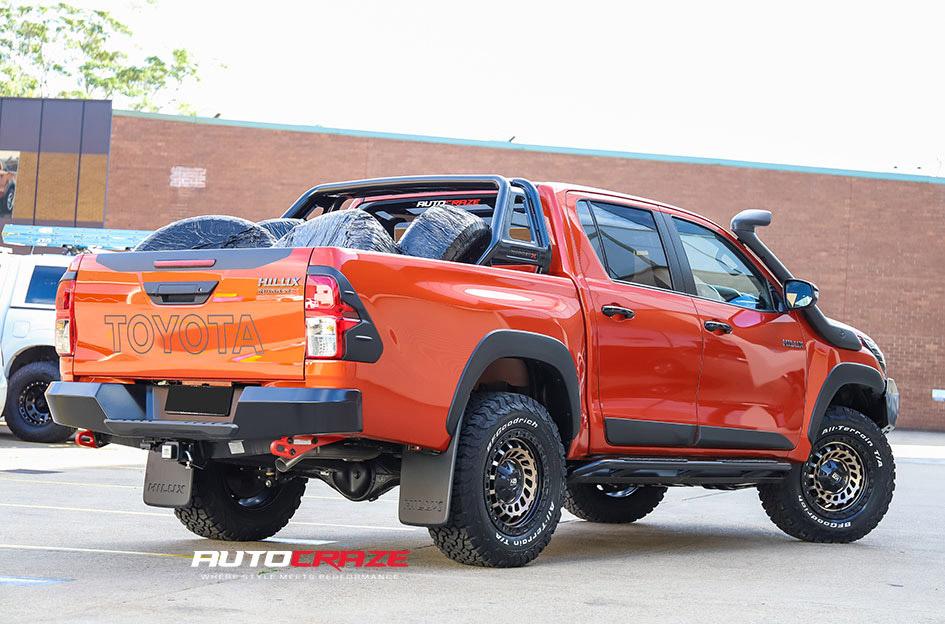 TOYOTA HILUX N80 RUGGED X ZOMBIE SATIN BLACK MACHINED BRONZE TINT